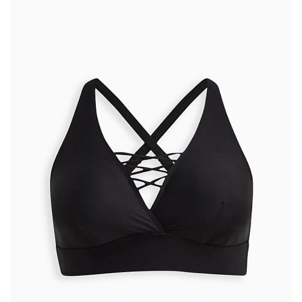 Torrid wireless XO black bikini top, Sz. 4X